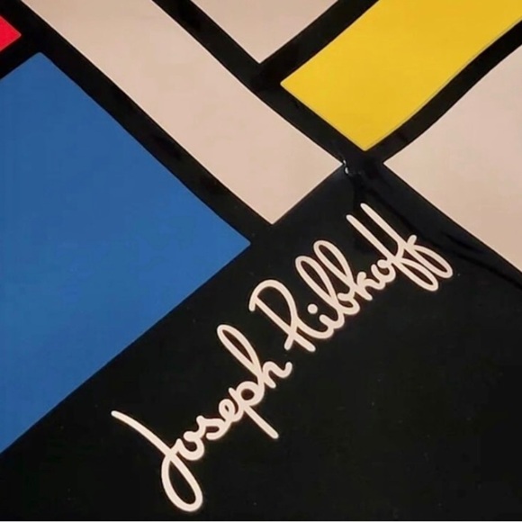 1990’s Y2K JOSEPH RIBKOFF Modern Color Block Envelope Clutch Faux Patent Leather - Picture 6 of 7